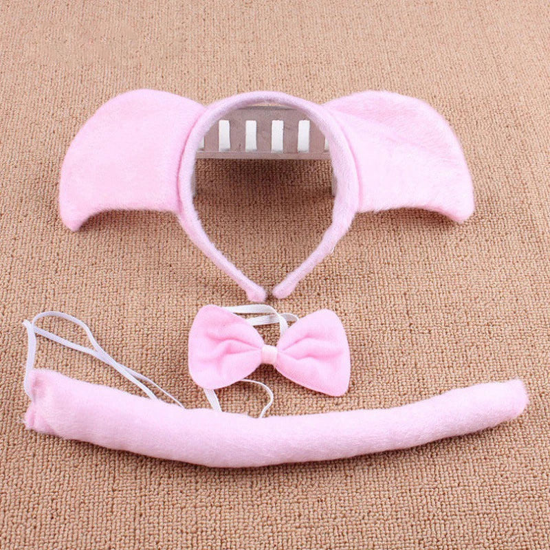 Anime Cute Animal Dress Cosplay Giraffe Frog Tiger Mouse Monkey Costumes Accessory Sweet Headwear Tail Bow Birthday Day Gifts
