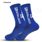 1 Pair Non Slip Soccer Socks Men Non Skid Grip Football Basketball Sport Cycling Socks 2025 New
