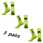 3Pairs/Lot New in ANTI SLIP Tapedesign Football Socks Mid Calf Non-Slip Soccer Sport Cycling Sports Mens Sock Women