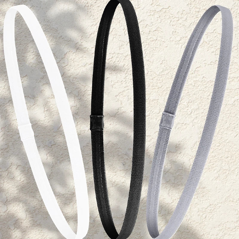3Pcs Candy Color Women Men Yoga Hair Bands Sports Headband Girls Sport Anti-slip Elastic Rubber Sweatband Football Running