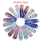 Random 5/10pcs Frozen Elsa Hair Clip Children's Cute Disney Hair Accessories Digital Printed Hair Clip Minimalist Birthday Gifts