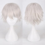 Men Women Synthetic Anime Cosplay Wigs Short Straight Hair Heat Resistance Multicolour Red White Pink Gray Brown