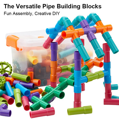 Pipeline Building Block Water Pipe Brain Toy for Kids