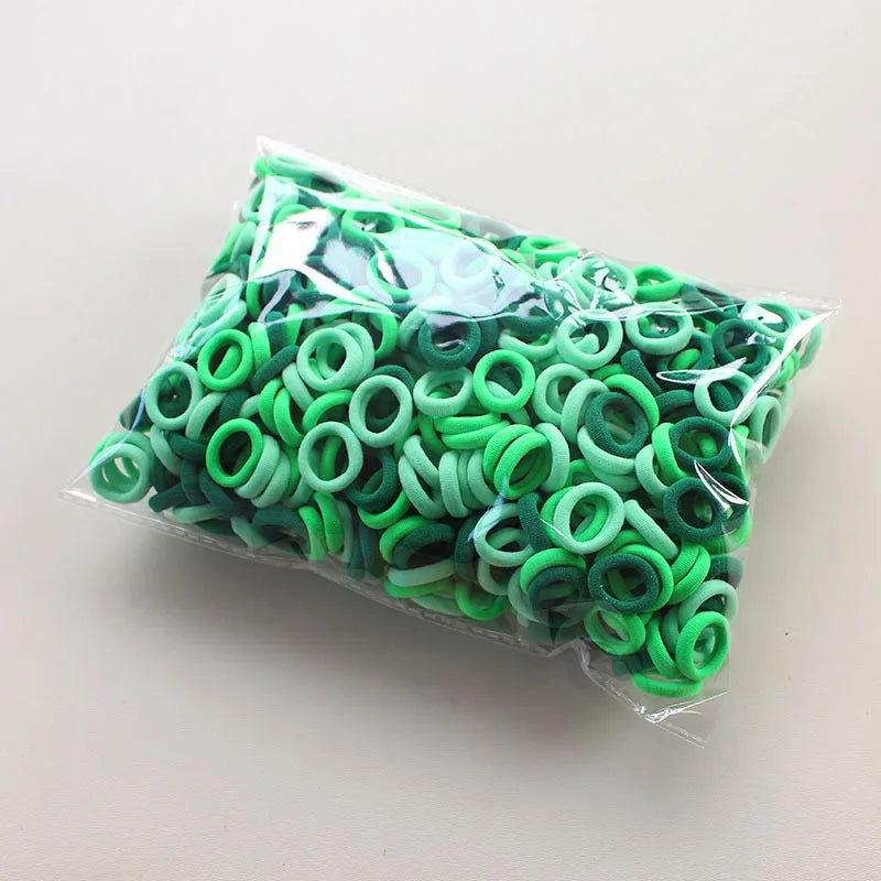 100/300/500Pcs Hair Bands for Children Colorful Nylon Scrunchie Hair Ties Rubber Band Kids Elastic Leagues Girl Hair Accessories