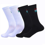 New UAE Cycling Socks rTeam Bike Nurse Compression Road Bike Running Mtb Knee-high White Sports Running Football Socks