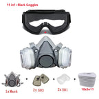 6200 Half Face Dust Mask – 503 5N11 Particle Filters & Goggles Set