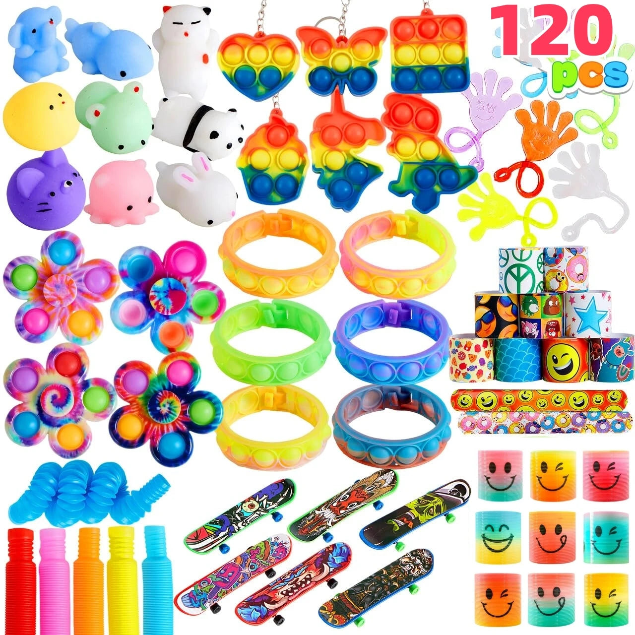 30/60/120 Pcs Popular Fidget Toys Pack Party Favors for Kids Goodie Bags Fillers for Kids Birthday Party, Prizes in Bulk