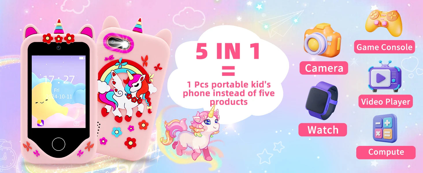 Kids Instant Camera Color Printing Camera 32GB 1080P Thermal Print Toys Camera Print Photo Video Games Music Children Gift