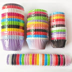 200/300/500pcs Mixed Color Baking Cups Cupcakes Muffin Liners Paper Cup Molds Greaseproof  Wrapper for Party Wedding Birthday