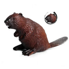 Oenux Realistic Wildlife Animal Model Beaver Badger Wolverine Anteater Pangolin Figurine  Simulation Cognitive Educational Displ