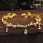 Handmade Crystal Headbands for Women Crown Bridal Party Elf Hair Accessories Wedding Tiara Jewelry Hair Hoop Tiara Accessories