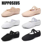 Canvas Ballet Shoes Split Sole Dance Slippers for Kids Adults