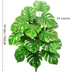 40-130cm（51.18in） Artificial Monstera Plant Fake Palm Tree Plastic Turtle Leaf Green Plant for Home Garden Room Office Decor