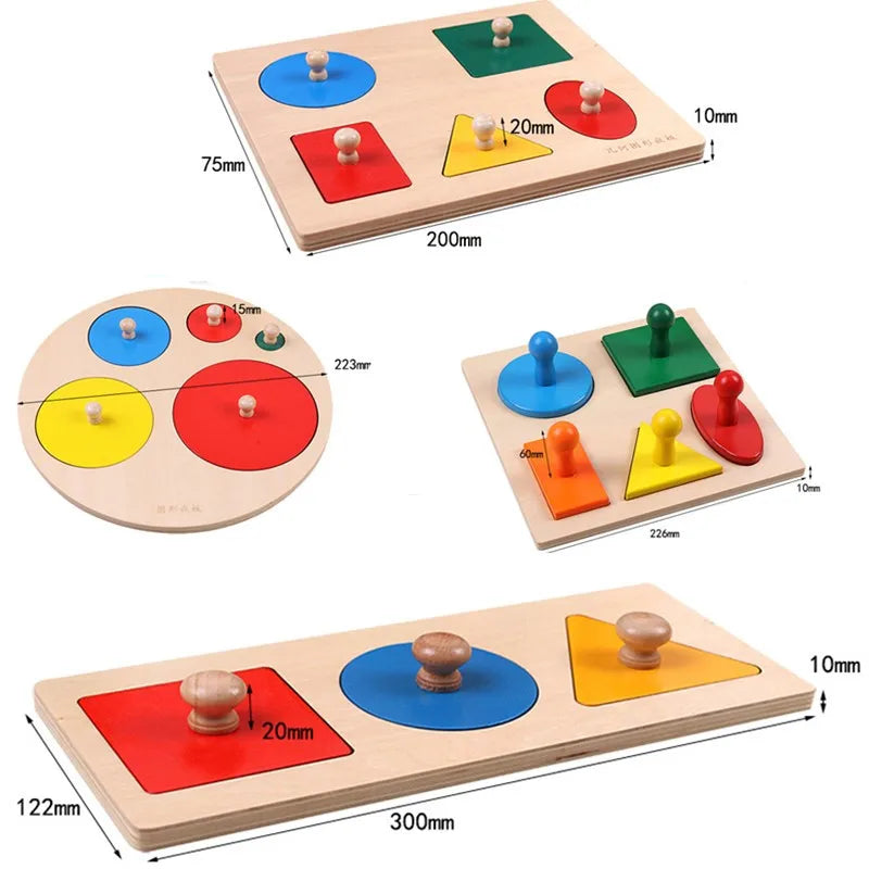 Montessori Puzzle Toys Wooden Geometric Sorting Game