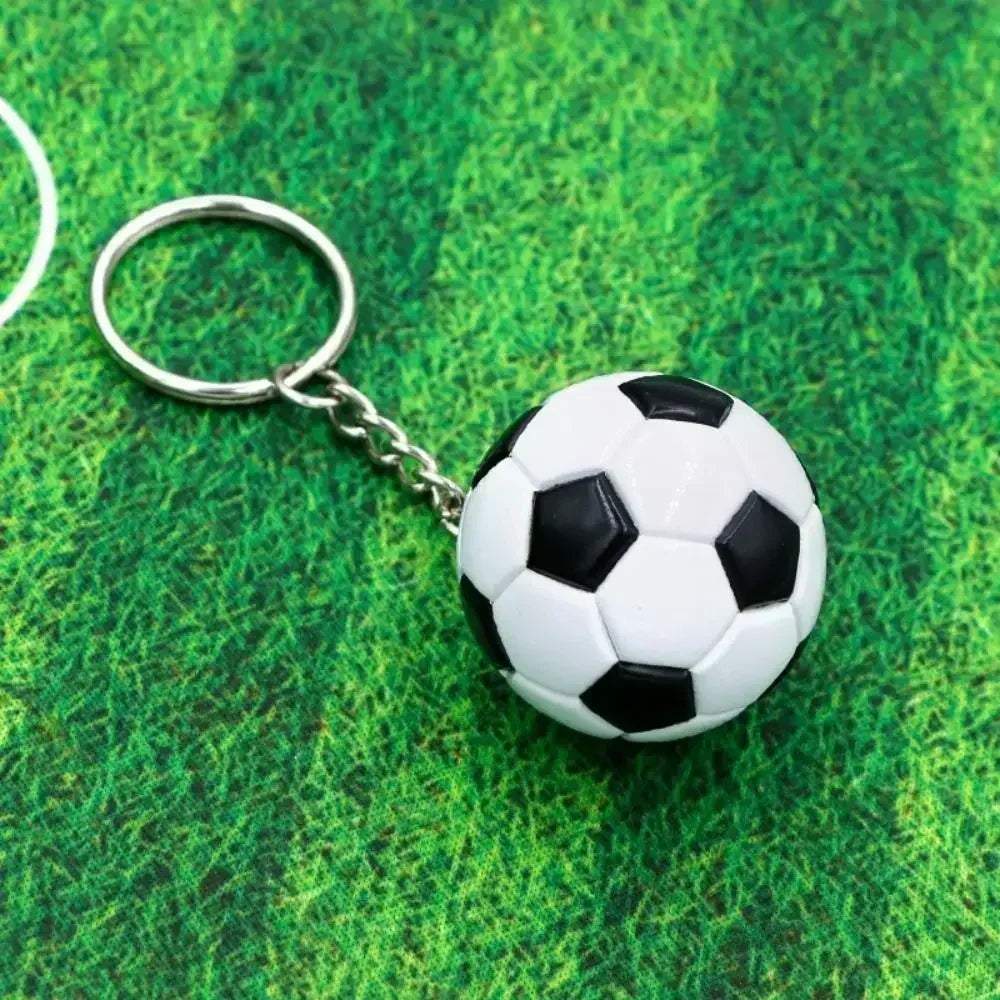 Leather Football Keychain New Exquisite Key Chain Souvenir Decoration Toy Keyring Ring School Reward for Kid Pendant Accessory