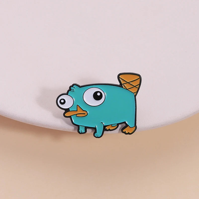 Perry The Platypus Enamel Pin Cartoon Anime Characters Cute Duck Brooch Lapel Backpack Badge Funny Jewelry Gift For Friends ﻿