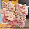 10 Pieces Of Cute And Sweet Style Bow Flower Design, Strong Elasticity, Does Not Damage Hair, Suitable For Ponytail Hair Accesso