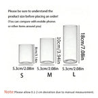 Cylinder Glass Cup Candlestick Wedding Transparent Candle Cup Holder Glass Vase Dining Table Candle Container Art Storage Jar