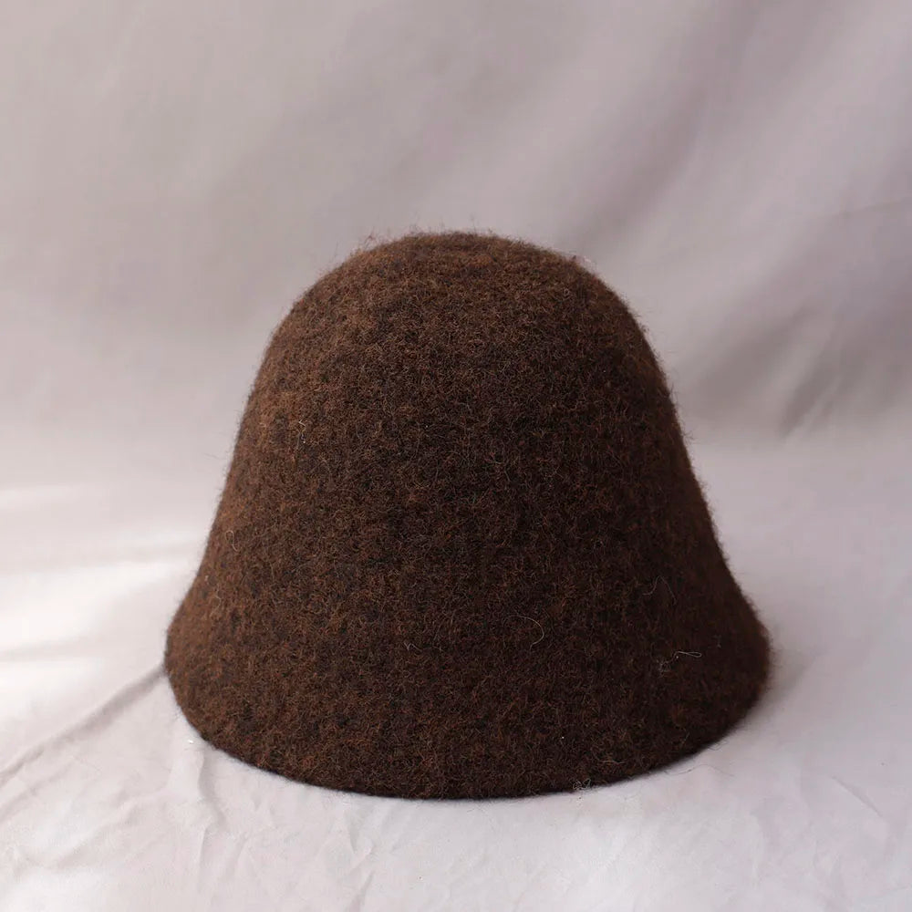 2025 New Autumn Winter Wool Bucket Hat Women Fashion Vintage Fisherman Hats Versatile Cap Spring Felt Hat 6 Colors Foldable Hat