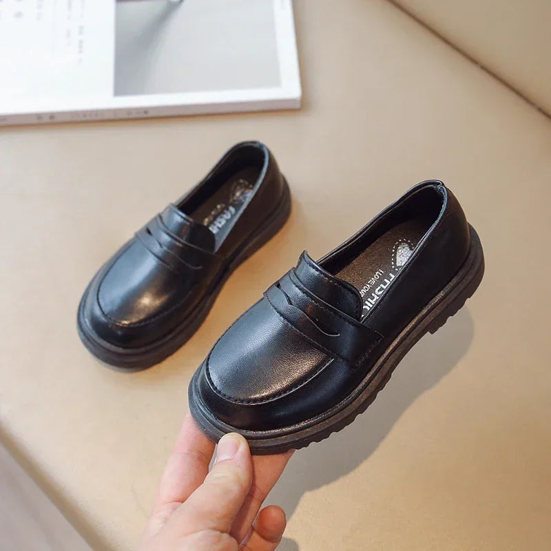 Children's Leather Shoes Classic British Style for Boys Girls