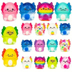 hot 12/24PCS Kids Adult Mini Kawaii Newt Cute Stress Relief Squeeze Toys Random Slow Rising Toy Carnival Goodie Party Send Gift