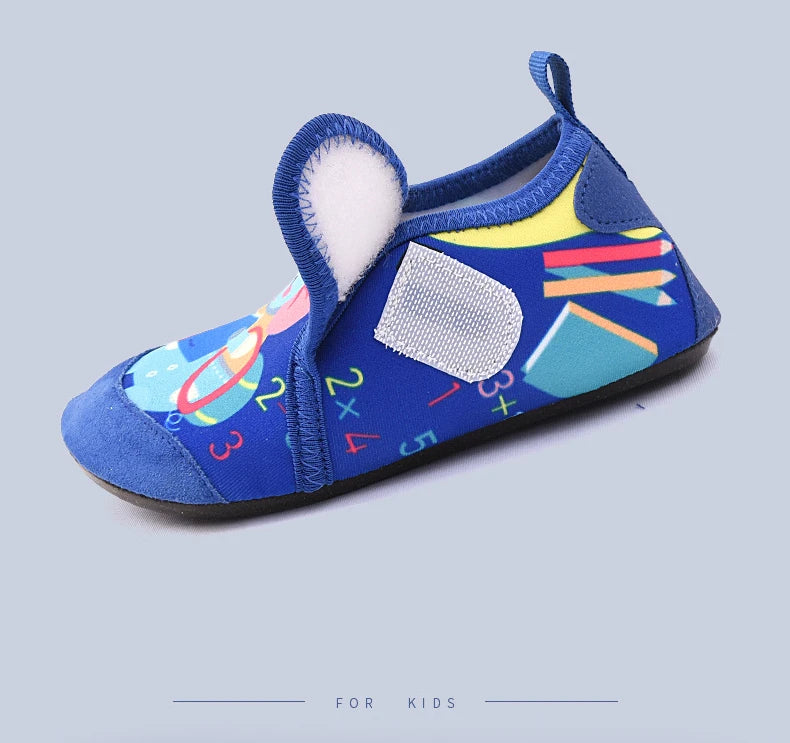 2024 New Children Beach Shoes Water Socks Boys And Girls Home Shoes Baby Indoor Socks Cartoon Unicorn Kids Slippers