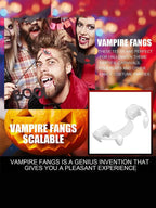 Vampire Teeth Dentures Fangs Classic PP Halloween Party Cosplay Prop Halloween Costume Party Favors