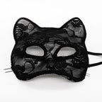 Sexy Lace Mask Women Cat Cosplay Supplies Dance Party Performance Masquerade Fox Mask Couple Animal Face Decor Eyes Accessories