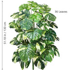 40-130cm（51.18in） Artificial Monstera Plant Fake Palm Tree Plastic Turtle Leaf Green Plant for Home Garden Room Office Decor