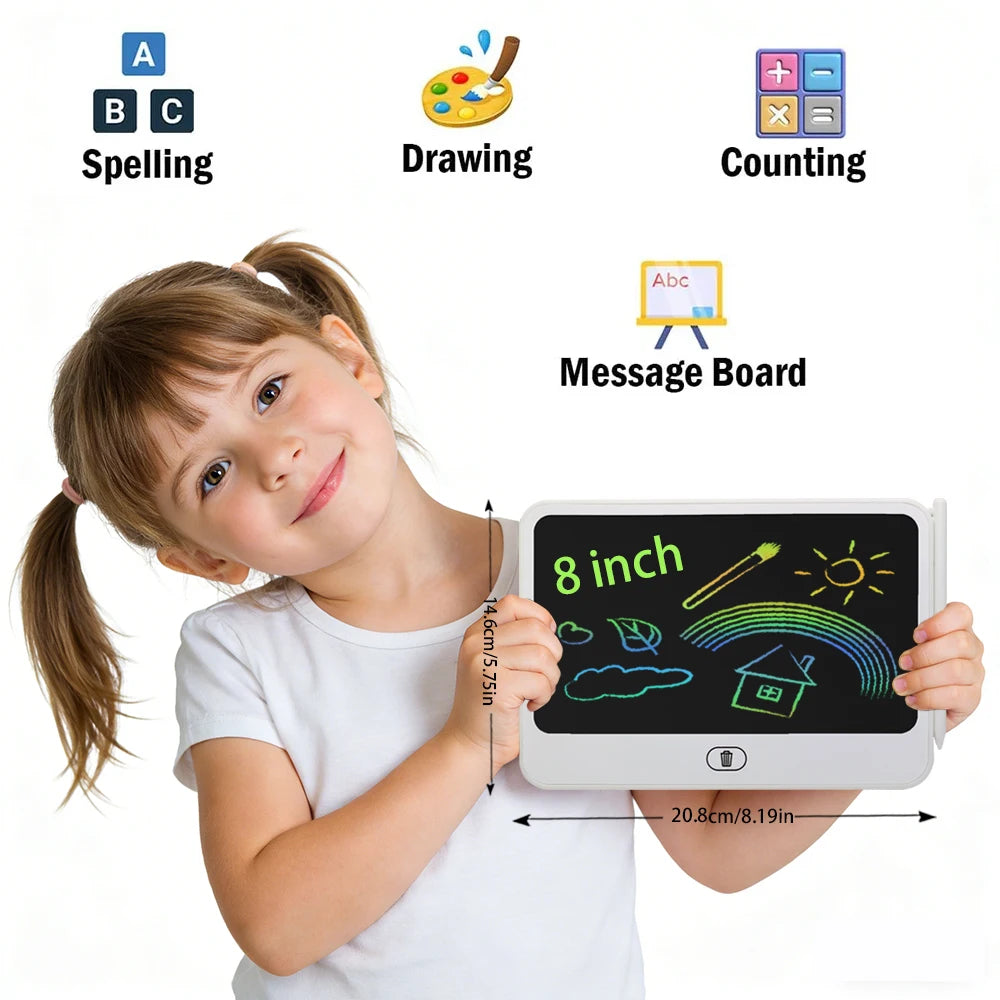 8/11/13/16 Inch LCD Drawing Tablet Writing Board Kids Doodle Painting Handwriting Pad Toy for 3 4 5 6 7 8 Years Girls Boys Gifts