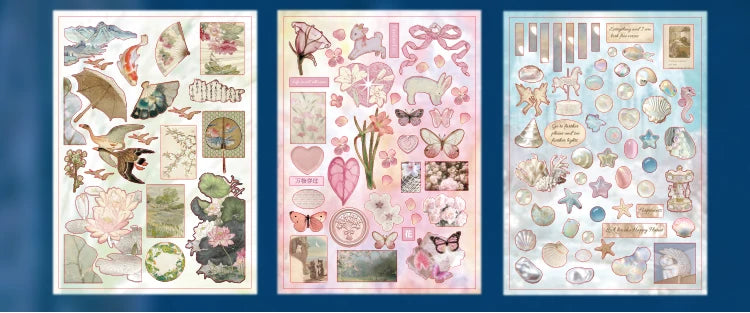 TIANZI 30/60 Sheets Cute Die cut Stickers book Retro Cartoon Handmade Scrapbooking Handbook Material Phone Stickers Kids Gift