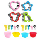 Sandwich Cutters Set for Children Food Cookies Bread Mold Maker Fruit and Vegetable Shapes Cutting Mould Baking Tools for Kids