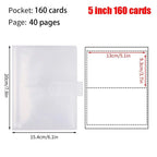 3/4/5/6 Inch 80/160 Slots Transparent Photo Album Idol Photocard Holder Idol Star Card Collect Book Creative Photo Card Holder