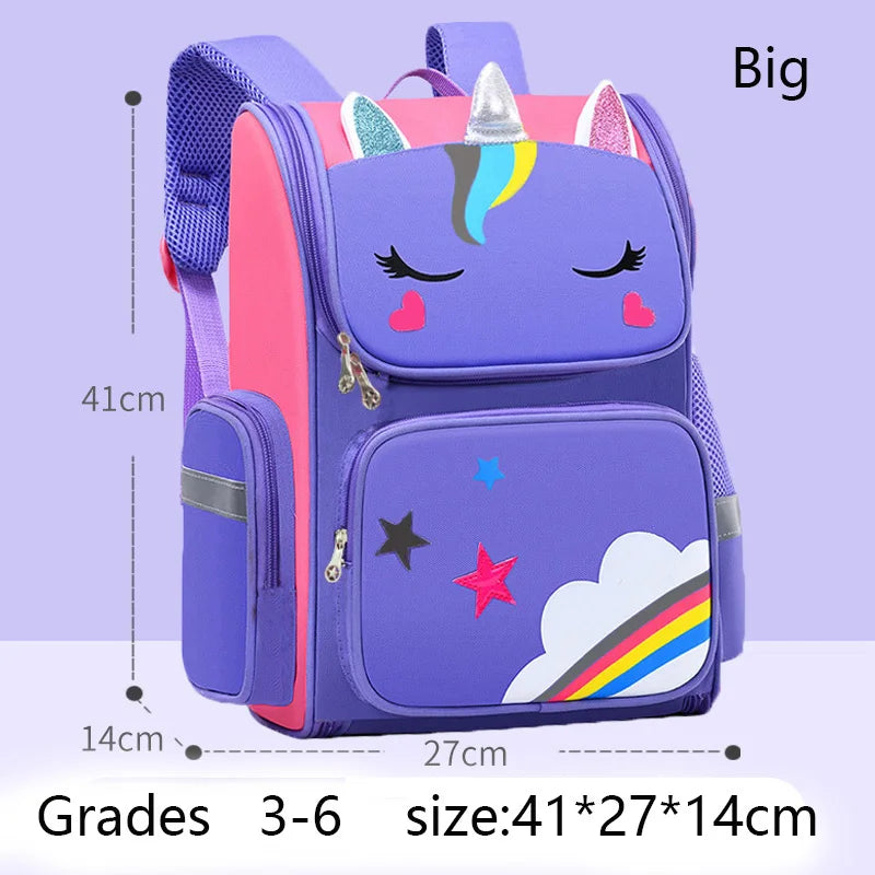 Kid Backpack for Girl Unicorn Children Bookbag Rainbow Eyes School Bag Teen Girl Backpack for Traveling Waterproof Mochilas