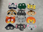 Cosplay Party Masks Jungle Animal Felt Mask Kids Role Play Games Mask Children's Dress Up Party Mask Christmas Halloween Gift