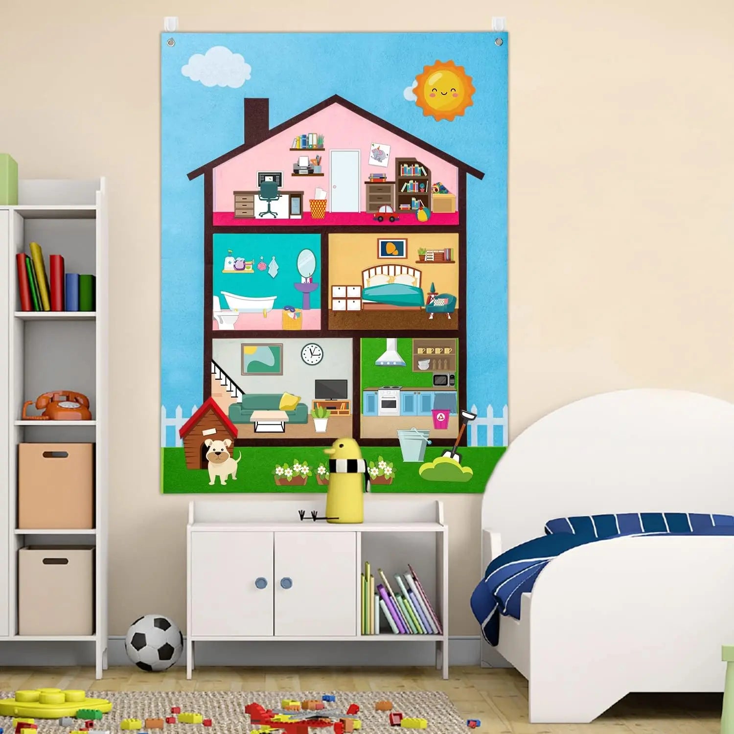 Farm Animals Felt Story Busy Board 4-in-1 Learning Activity Set