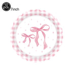 Pink Bow Cupcake Liners Coquette Bow Cupcake Wrappers Baking Cups for Baby Shower Wedding Bridal Showers Birthday Party Decors
