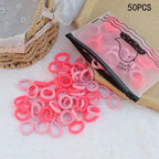 20/50Pcs/Set Girls Colorful Nylon Small Elastic Hair Bands Kids Cute Bow Hair Bands Ponytail Holder Headband Hair Accessories