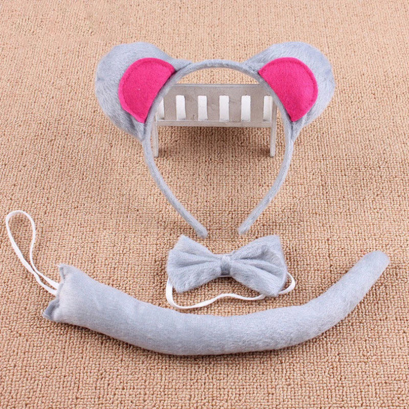 Anime Cute Animal Dress Cosplay Giraffe Frog Tiger Mouse Monkey Costumes Accessory Sweet Headwear Tail Bow Birthday Day Gifts