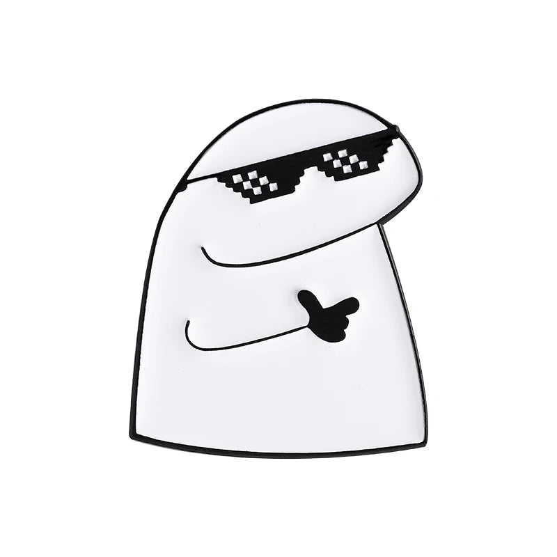 Funny Cartoon Characters Flork Enamel Pins No Me Ofrezcan Pan Simple Figure Brooches Lapel  Badge Jewelry Gifts for Friends