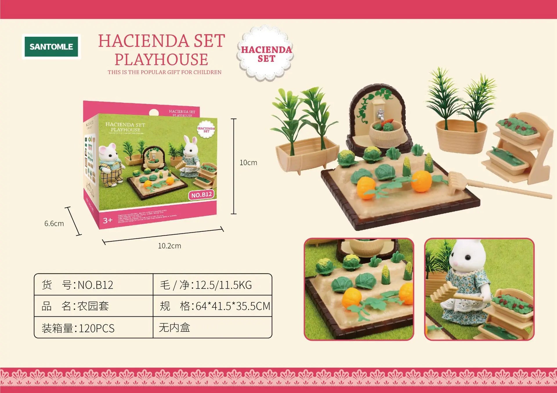 Forest Animal 1/12 Dollhouse Furniture Bedroom Kitchen Bathroom Set Miniature Simulation Dolls Accessories DIY Toys Girls