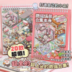 20Pcs Scenes Cartoon Landscape Sticker Book Forest Village DIY 3D Sticker Cabin Scene Pocket Birthday Gift for Kid Child Student