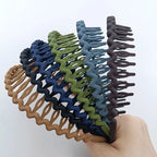1/2/3pcs Hair Clip Frosted Color Headband Women's Non-slip Band Teeth Simple Pressure Headband Face Headband Hair Accessories