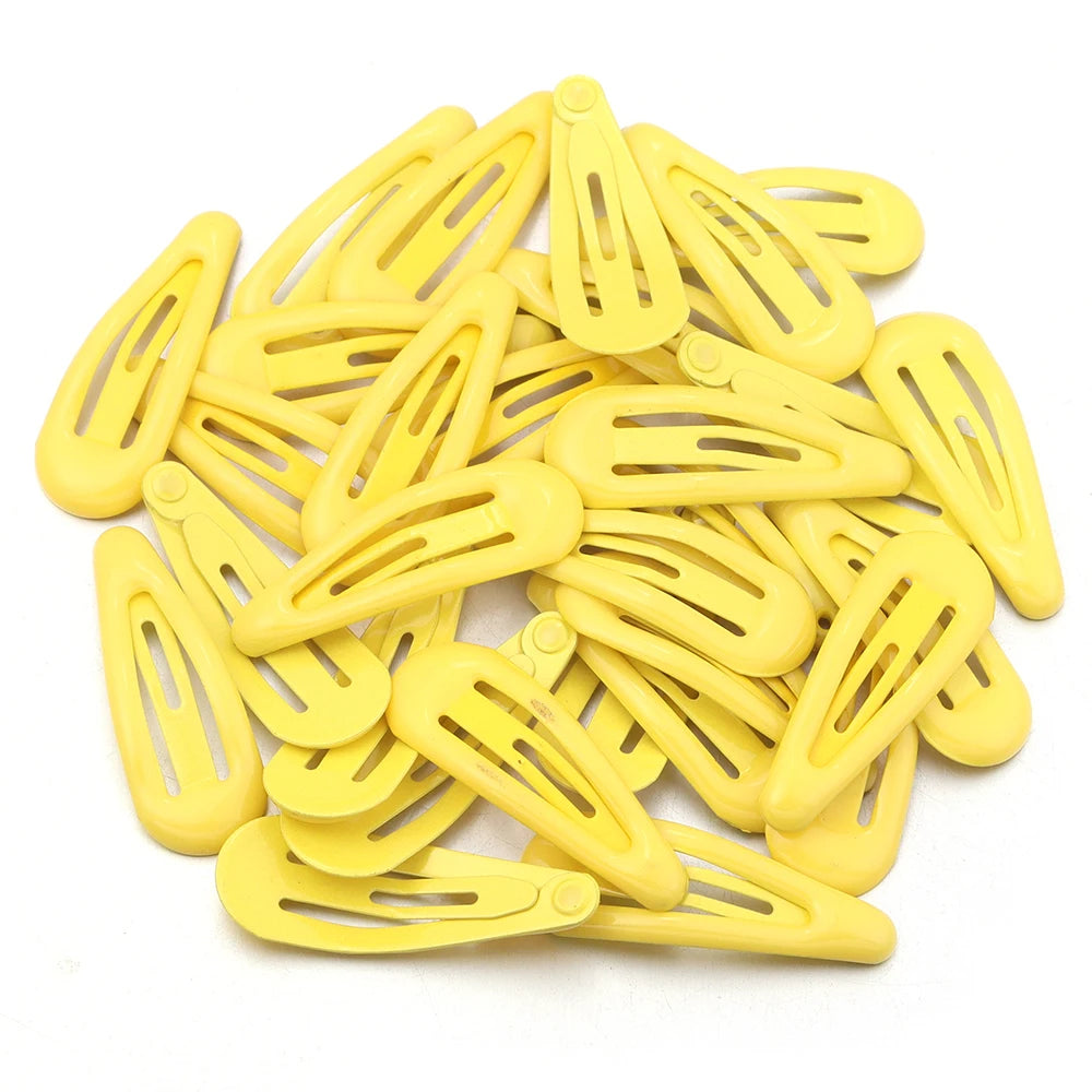 30pcs 3cm Colorful BB Hair Clips Girls Water Drop Shape Hairpin Cute Princess Barrette Simple Snap Clip Kids Hair Accessories