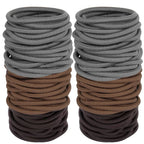 10/50pcs 4mm Mix Color Black No Damage Elastics Hair Ties Bands Leagues Pony Tails Holders for Men Women Girls and Boys Bulk