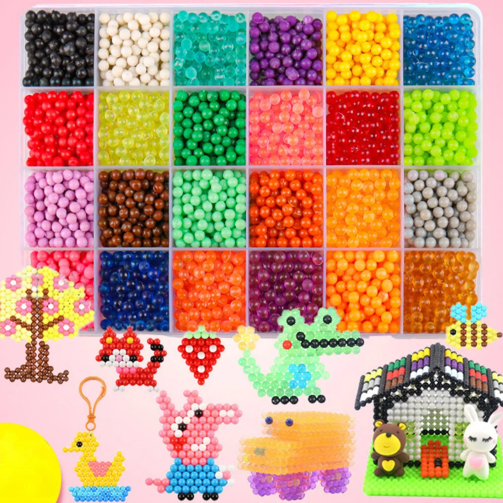 DIY Water Spray Magic Beads Craft Kit for Kids (Crystal Beads Set)