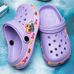 Kids Clogs Garden Shoes Boys Girls Unicorn Dinosaur Beach Flat Sandals Slippers Children Sandals Anti Skid Slipper Summer Hole