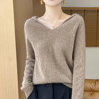 Women Autumn Winter Clothing Hooded Collar Pullover 100% Merino Wool Sweater New Fashion Cashmere Tops Bottoming Knitwear Soft