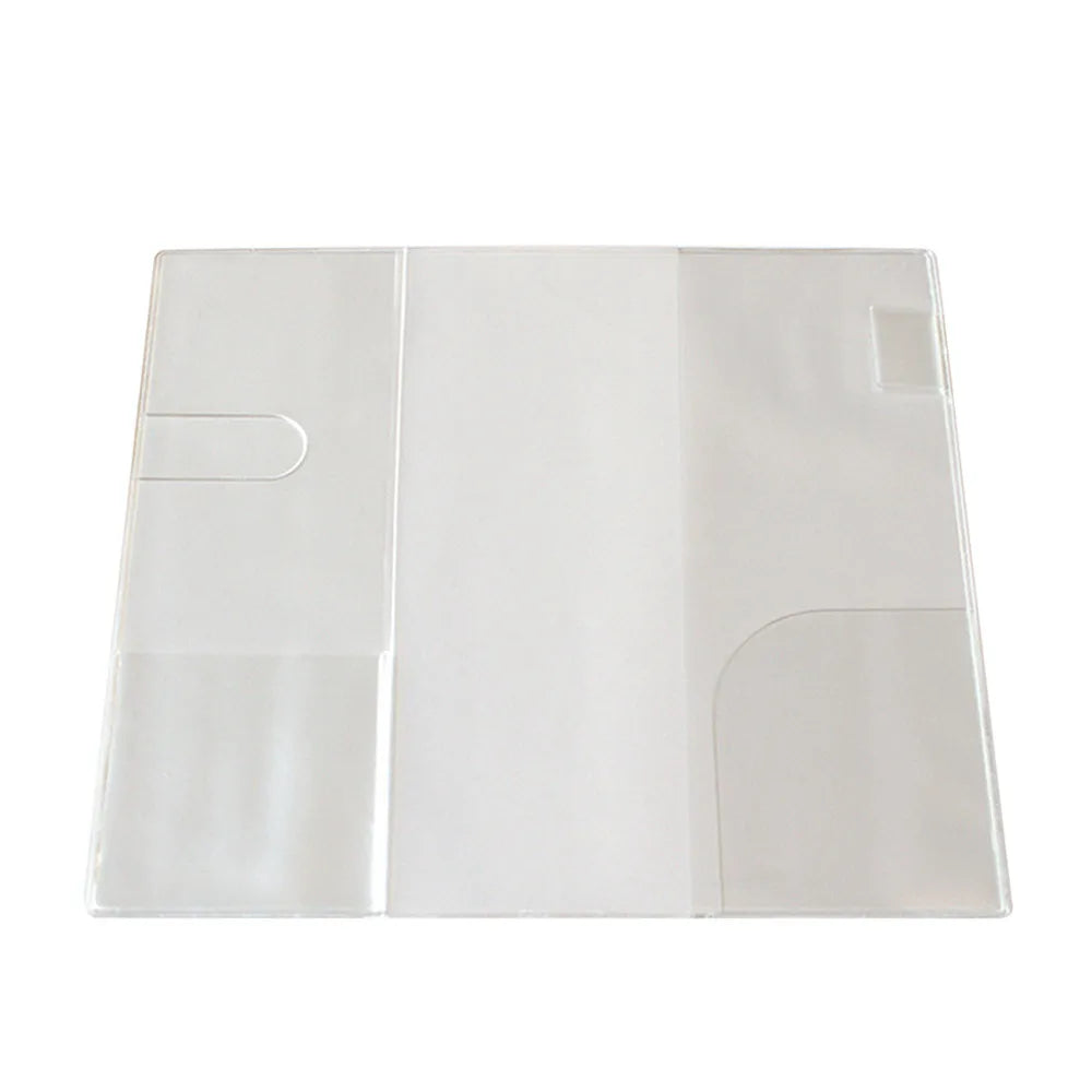 PVC Durable A5/A6 Notebook Protective Sleeve PVC Waterproof Book Cover Transparent Binder Protective Cover Diary