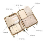 7Pcs/set Travel Storage Bag Set Travel Luggage Organizer Bags Toiletry Shoe Clothing Underwear Sorting Bag